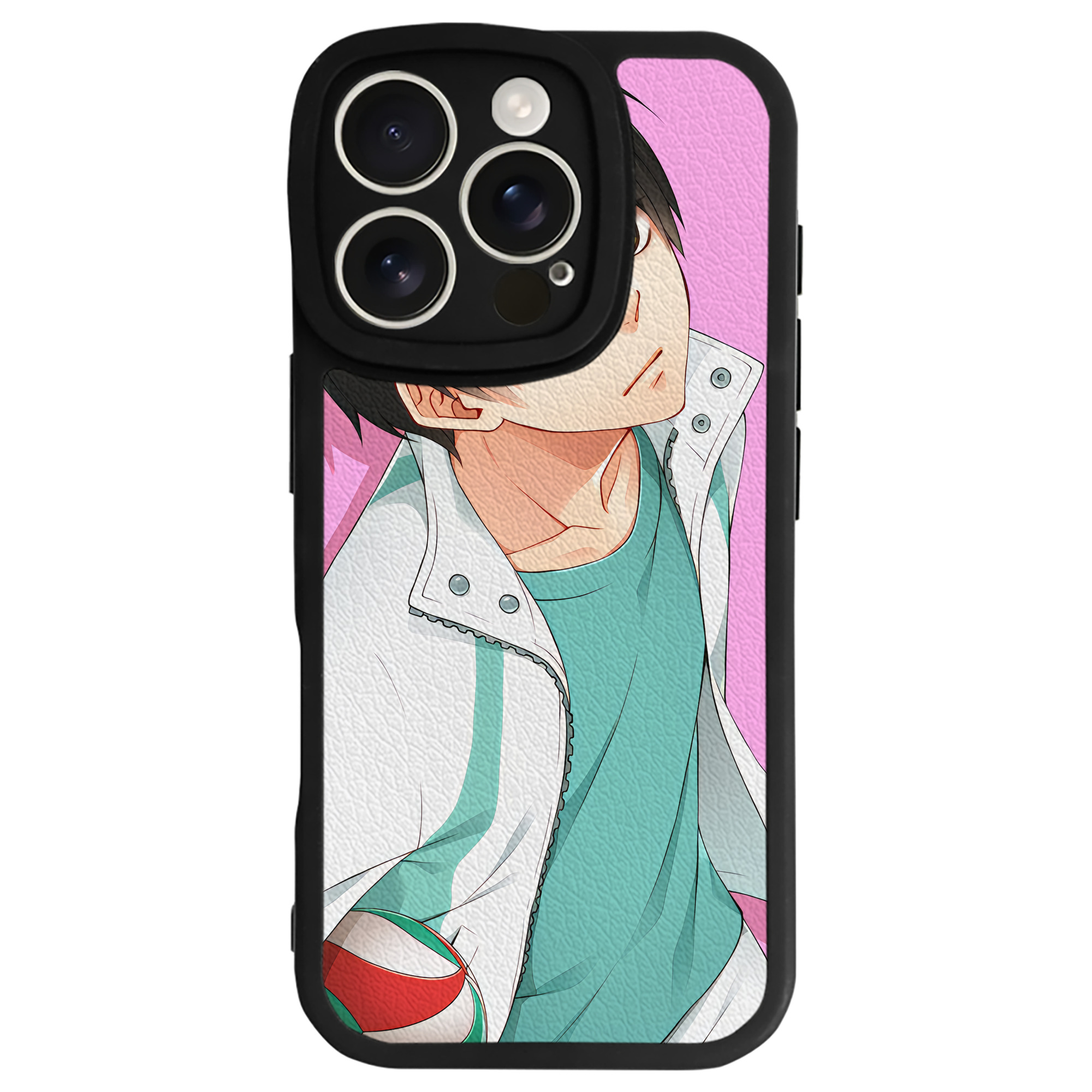 （画像用） ハイキュー!! Haikyu!! 【iPhone 16シリーズ対応】シリコンスマホケース（レザー調） 材質：シリコン